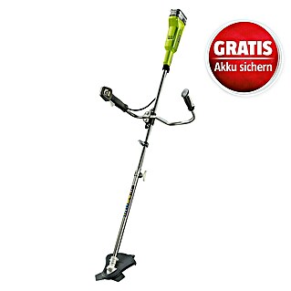 Ryobi ONE+ Akku-Rasentrimmer RBC 18X20B4F (18 V, 4 Ah, Li-Ionen, 1 Akku, Schnittbreite Messer: 20 cm, Schnittbreite Faden: 30 cm)