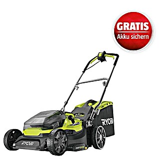 Ryobi ONE+ Hybrid-Rasenmäher RY18LMX37A-225 (18 V, Li-Ionen, 2,5 Ah, 2 Akkus, Schnittbreite: 37 cm)