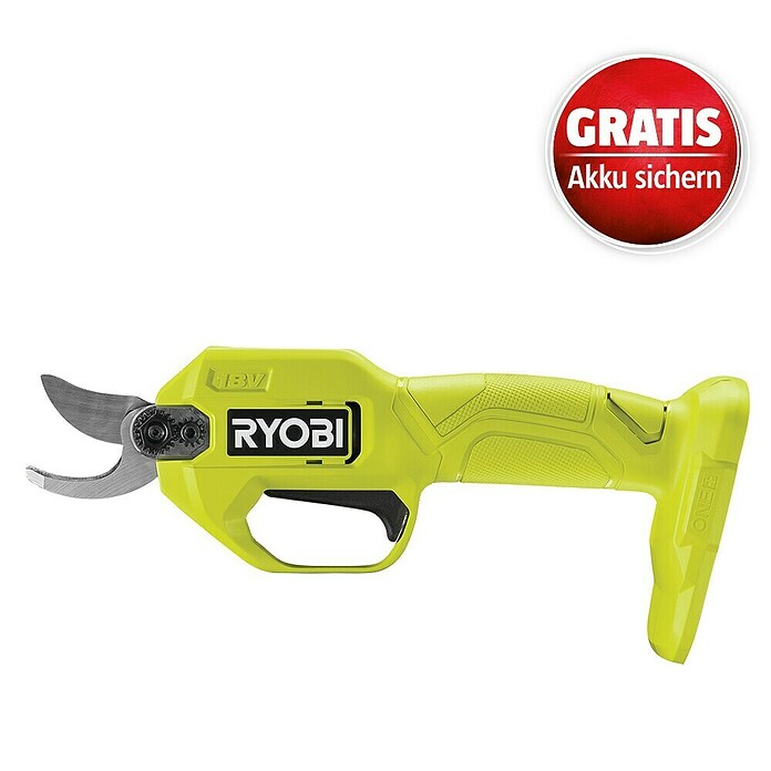 Ryobi ONE+ Akku-Gartenschere RY18SCA-0 (18 V, Li-Ionen, Ohne Akku, Max. Aststärke: 25 mm) | BAUHAUS