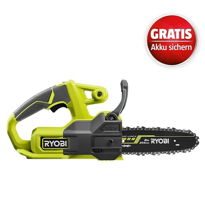 Ryobi ONE+ Akku-Kettensäge RY18CS20A-0 (18 V, Li-Ionen, Ohne Akku, Schwertlänge: 20 cm) | BAUHAUS