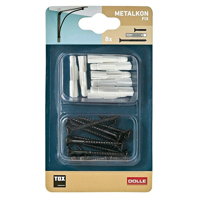 Dolle Kit de tornillos Metalkon Fix (Apto para: Estantes, 8 ud.) | BAUHAUS