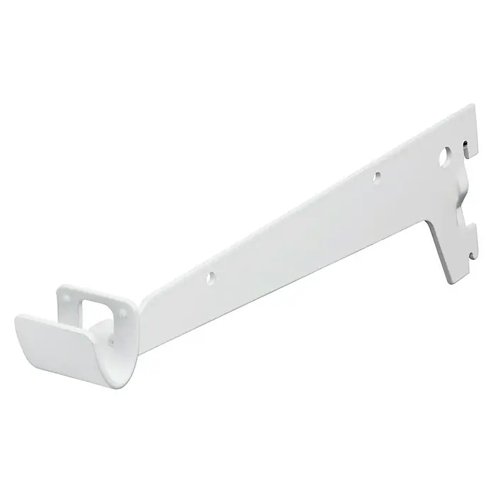 Dolle Walk In Soporte de barra para ropa - Largo: 25 cm, Acero, Blanco, 1 ud. - Un soporte de exhibición minorista blanco para conectar sistemas de soporte de mercancías a paredes o estantes. Ideal para exhibir ropa.