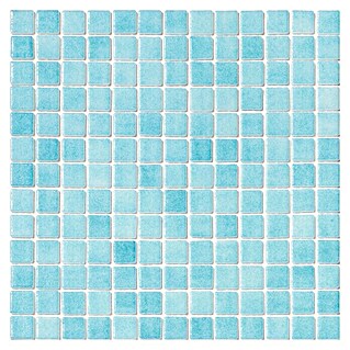 Malla mosaico Niebla (31,6 x 31,6 cm, Azul claro, Brillante)