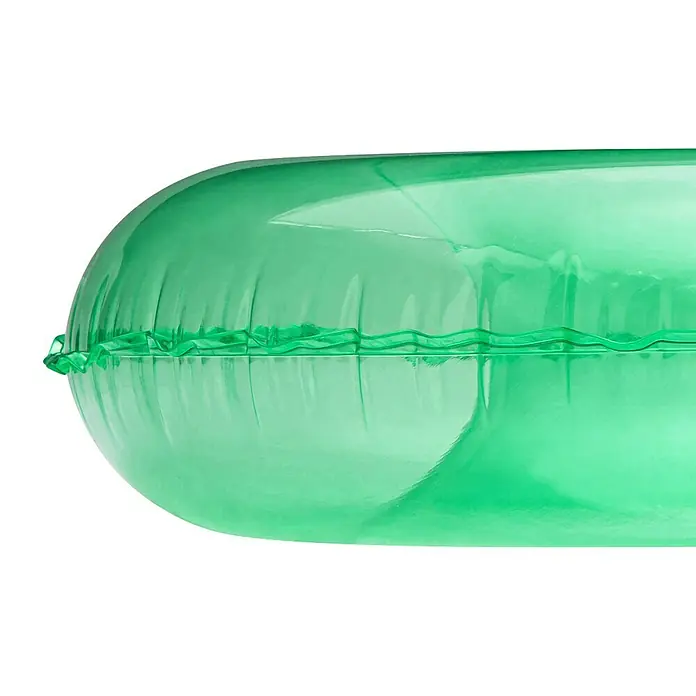 Funsicle SchwimmringDurchmesser: 66 cm, Mint - Detailaufnahme eines grünen, transparenten Schwimmringes, ideal für sommerlichen Badespaß und Erholung im Wasser.