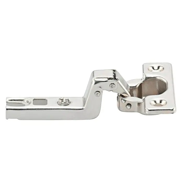 Stabilit Bisagra de cazoleta 473.01.802 - Tope de esquina, Diámetro cazoleta: 35 mm - Primer plano de una bisagra metálica para muebles, utilizada para el montaje en armarios o puertas para permitir un movimiento suave.