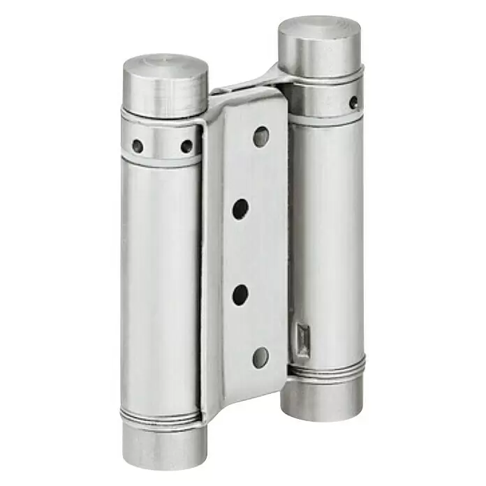 Suki Herraje para puerta basculante - Altura: 75 mm, 1 ud. - Bisagra de muelle de doble acción de acero inoxidable cepillado.