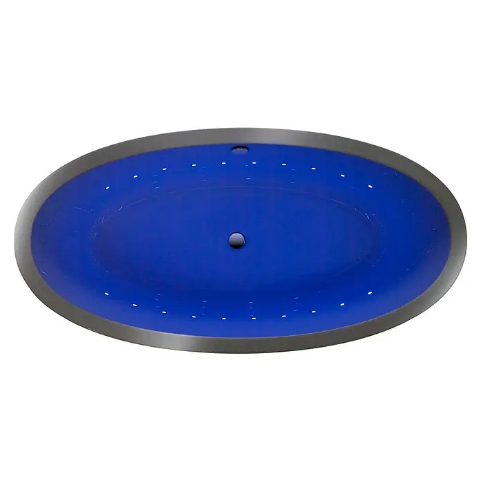 Ottofond Whirlpool Crystal - 185 x 94,5 cm, Sanitäracryl, Weiß, Light - Ovaler Whirlpool mit blauer Beleuchtung für ein entspannendes Badeerlebnis. Die elegante Formgebung passt perfekt in moderne Badezimmer.