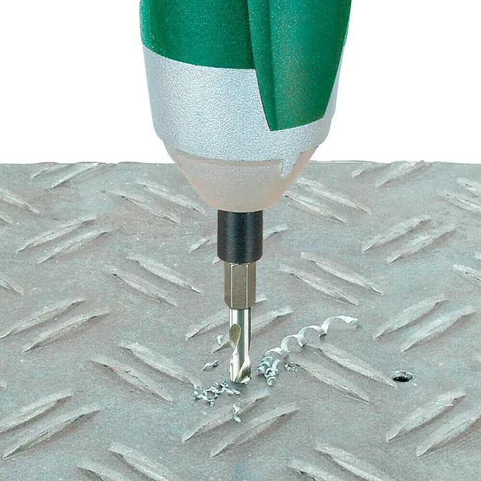 Wolfcraft Broca para metal - Diámetro de la broca: 5 mm - Broca de metal en acción. Perforación precisa con una herramienta de alta calidad para resultados profesionales sobre metal resistente.