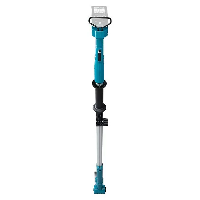 Makita CXT 12V max. Teleskop-Heckenschere UN460WDZ - Li-Ionen, Anzahl Akkus: Ohne Akku, Schnittlänge: 46 cm - Blaues und schwarzes Handstampfgerät mit grauem Schaft und oberem Griff.