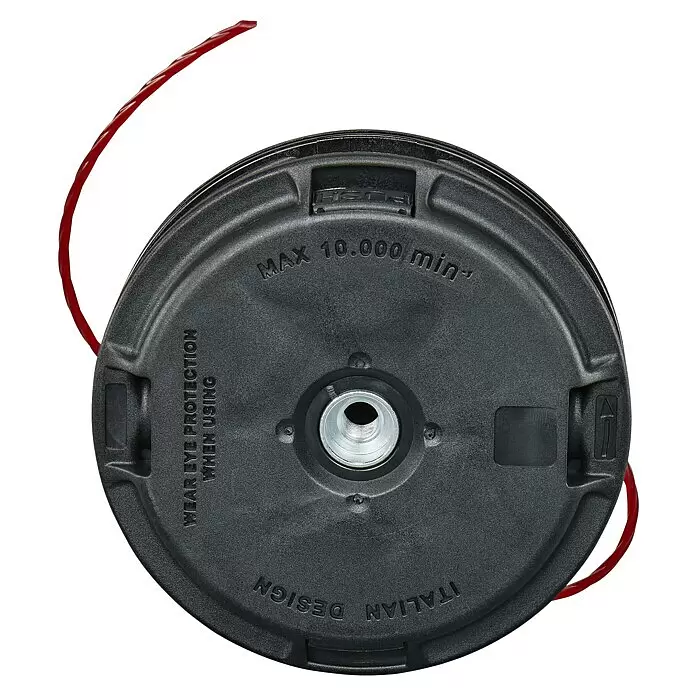 Makita Fadenkopf TAP&GO 1911Y2-9 - Passend für: Makita Akku-Freischneider UR013G - Schwarzer Kunststoff-Trimmerkopf mit rotem Faden, max. 10.000 min⁻¹.