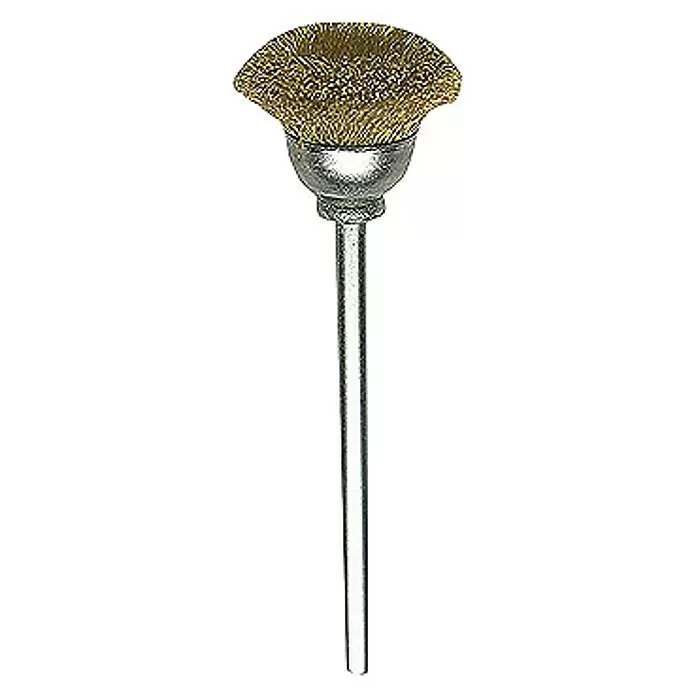Proxxon Cepillo copa N.º 28963 - Diámetro pincel: 13 mm, Latón, 2 ud. - Cepillo de copa de alambre color latón para herramientas rotativas.
