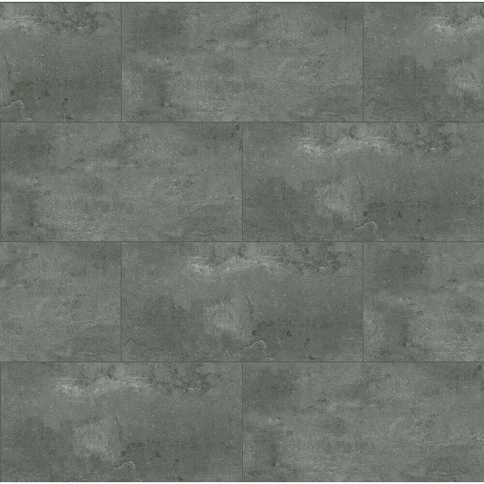 Vinylboden Rigid Fliese XL - Grey Concrete, Fliese, 1.220 x 610 x 7,5 mm - Graue, rechteckige Betonfliesen für Bodenbeläge, ideal für moderne Innenräume. Robuste und stilvolle Oberfläche.