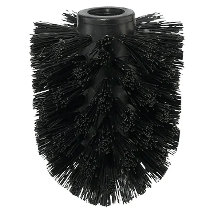 Tesa Cabezal de escobilla de recambio - Negro - Escobilla de baño negra con cerdas robustas para una limpieza a fondo. La herramienta ideal para un baño impecable.