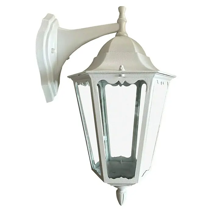 Panaled Vagg Aplique exterior - 60 W, 28,3 x 22,4 x 42 cm, Blanco, IP44, Descendente - Elegante farol blanco de pared para exteriores.