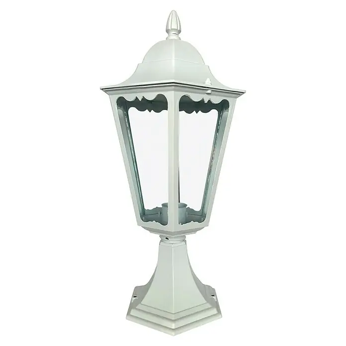 Panaled Vagg Sobremuro exterior - 60 W, Color del marco: Blanco, 22,4 x 22,4 x 47 cm, Sin bombillas - Elegante farol blanco de exterior, ideal para jardines con estilo. Ofrece diseño clásico e iluminación brillante para tus espacios.
