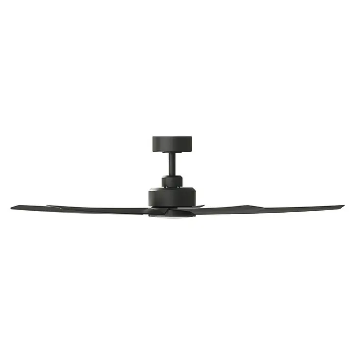 Arte confort Ventilador de techo Bangok - Negro, 132 cm, 35 W, Blanco cálido - Toma de un moderno ventilador de techo negro, ideal para el diseño de interiores para mejorar el ambiente y la refrigeración de las habitaciones.