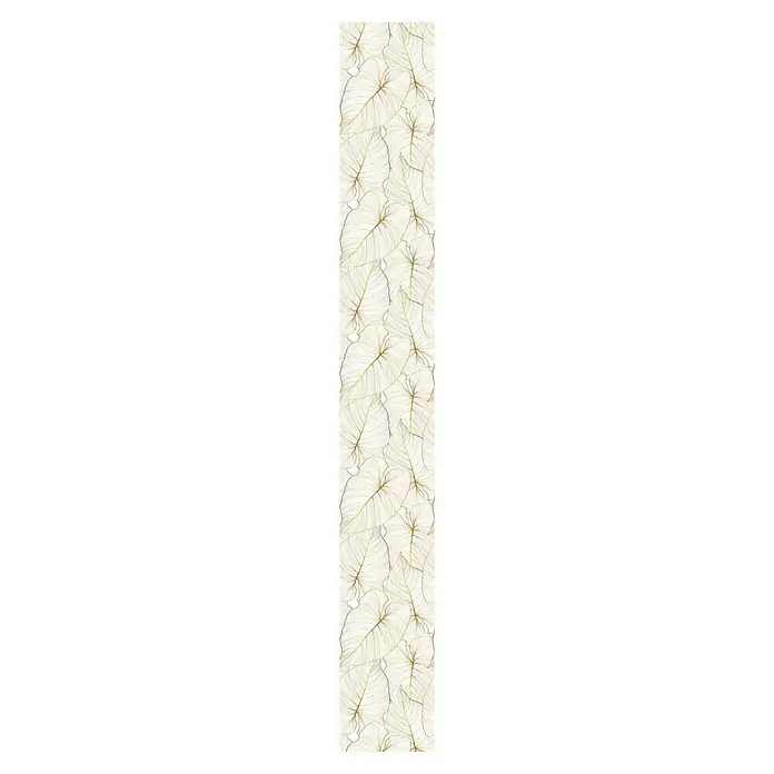 Bariperfil Revestimiento de pared de PVC Botánica - 260 x 33,3 cm, Beige - Elegante arte mural de hojas con detalles dorados. Agrega un toque lujoso a cualquier habitación y llama la atención.
