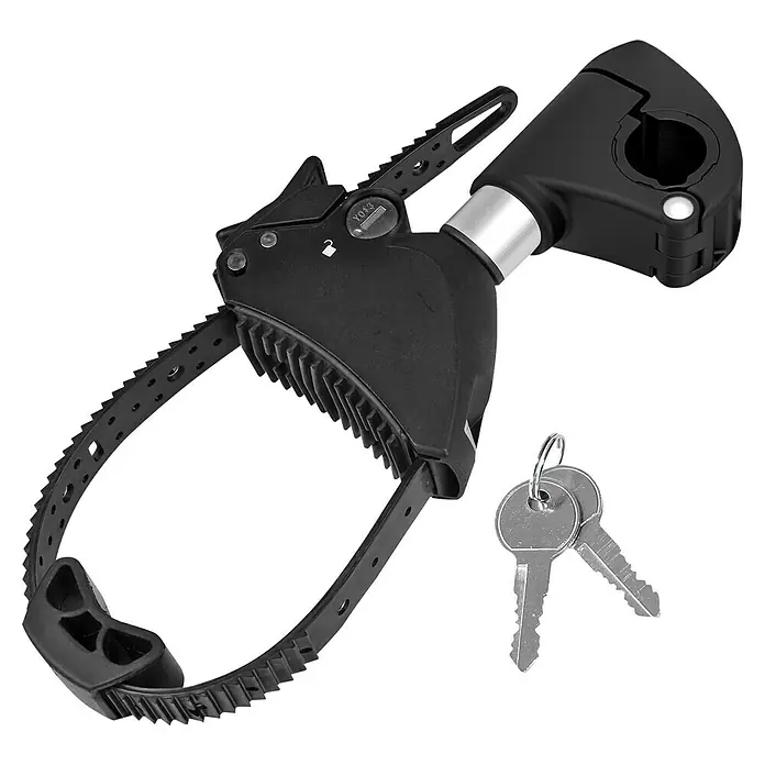 Eufab Rahmenhalter - Kurz, Durchmesser: 3 cm - 10 cm, Länge: 13 cm - Ein Fahrradträger mit Befestigungssystem und zwei Schlüsseln, ideal für den sicheren Transport von Fahrrädern.