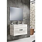 Conjunto de mueble de baño Montana (Ancho total del mueble de baño: 70 cm, Blanco polar/Negro, Mate) | BAUHAUS