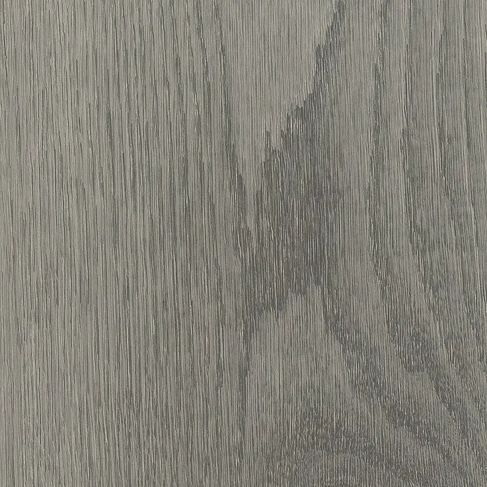 Profiles and more Sockelleiste KU51L Eiche Albany - 240 cm x 15 mm x 50 mm - Nahaufnahme eines Paneels aus grauem Holz mit subtilen Maserungen, ideal für Möbel- oder Bodendesign.