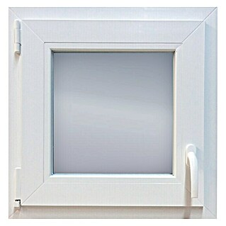 Solid Elements Set de ventana de PVC Practicable-Oscilobatiente (60 x 60 cm, Izquierda, Blanco, Sin persiana)