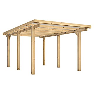 Carport Dessau (Außenmaß inkl. Dachüberstand (B x T): 3,04 x 5,1 m, Natur)