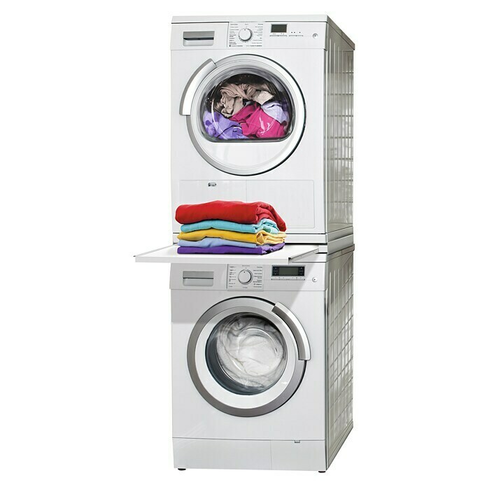 Respekta Waschmaschinen-Ablagefach (Ausziehbar, Weiß)