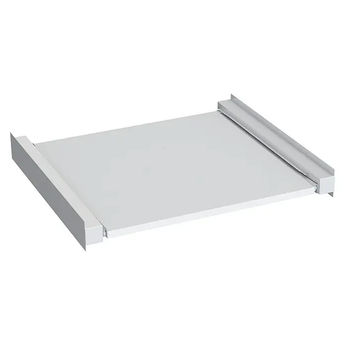 Waschmaschinen-Ablagefach - Ausziehbar, Weiß - Eine elegante, moderne Schublade in Weiß, perfekt für eine minimalistische Einrichtung. Die klare Linienführung und die schlichte Farbe machen sie vielseitig einsetzbar.
