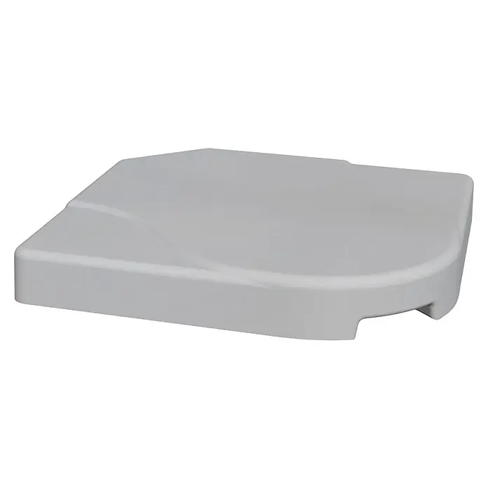 Collippo Base de parasol loseta Fiji - L x An: 47 x 47 cm, Gris claro, Hormigón - Un elevador de asiento de inodoro elevado blanco para mayor comodidad y soporte. Ideal para personas mayores y con movilidad reducida.