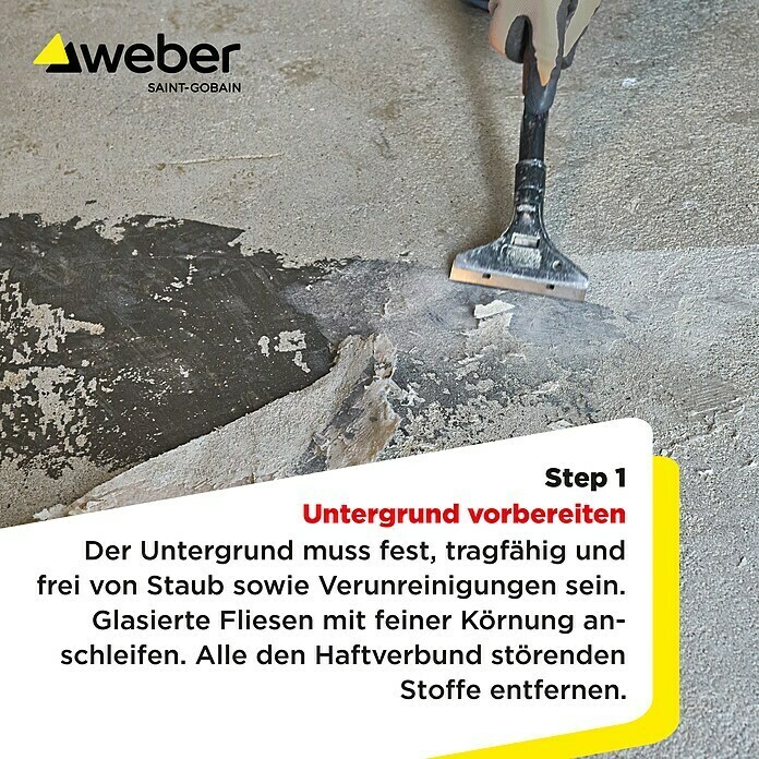 SG Weber Ausgleichsmasse (22 kg, Schichtdicke: 1 mm - 40 mm) | BAUHAUS