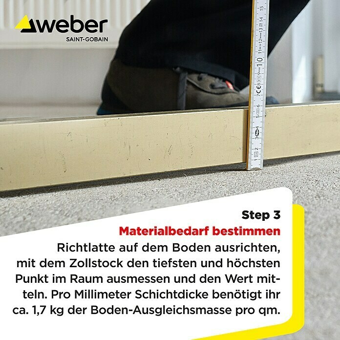 SG Weber Ausgleichsmasse (22 kg, Schichtdicke: 1 mm - 40 mm) | BAUHAUS