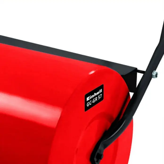 Einhell Rodillo para césped GC-GR 57 - Anchura de trabajo: 57 cm, Diámetro: 32 cm - Rodillo de jardín Einhell GC-GR 57 en rojo y negro, ideal para el cuidado del césped y la compactación del suelo.