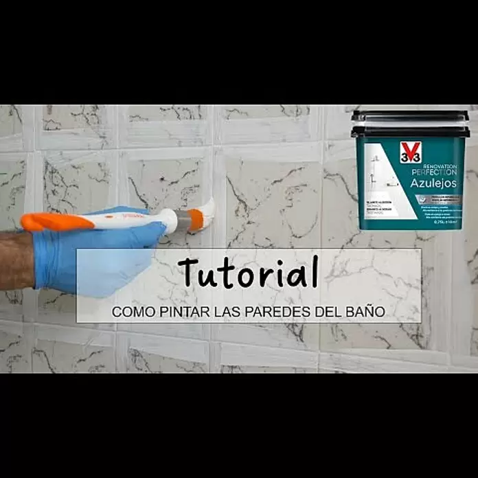 V33 Esmalte para azulejos Renovation Perfection - Centeno, 75 ml, Satinado - Tutorial V33 - Como pintar las paredes del bao