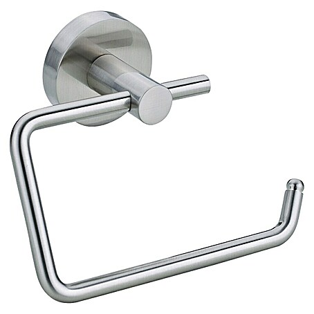 Tesa Toilettenpapierhalter (Ohne Deckel, Montageart: Kleben, Edelstahloptik)