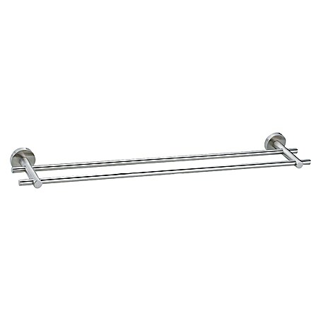 Tesa Badetuchhalter MO212 (Breite: 115 mm, Doppelt, Edelstahloptik)