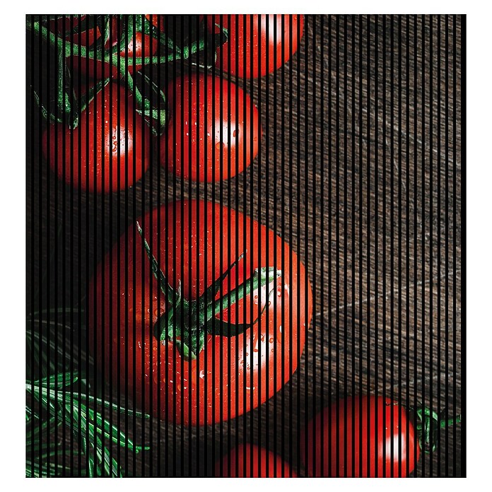 Akustikpaneel (L x B x H: 2 400 x 2 253 x 19 mm, Schwarz/Rot, Tomaten 01) | BAUHAUS