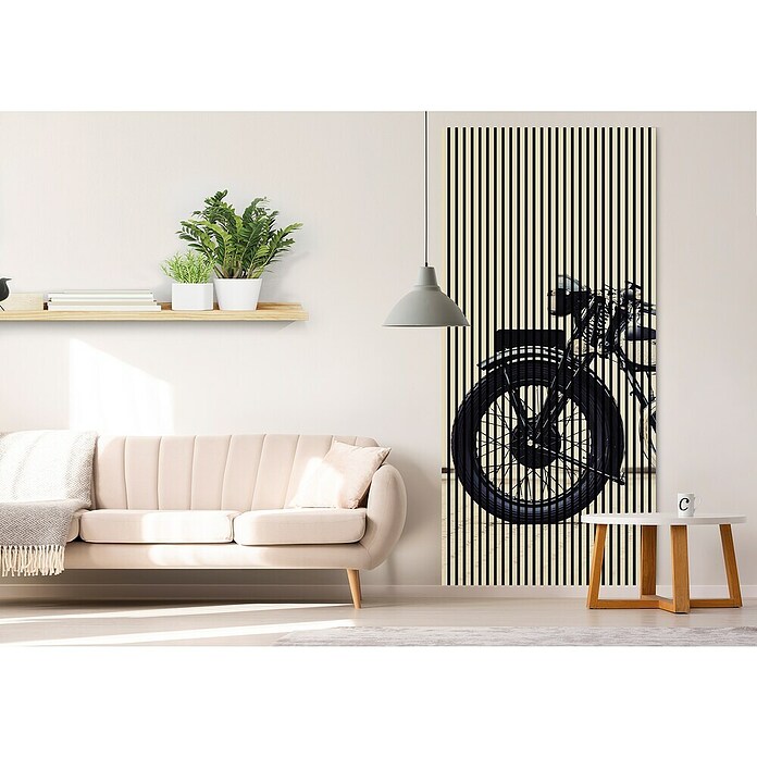 Akustikpaneel (L x B x H: 2 400 x 1 133 x 19 mm, Schwarz/Weiss, Motorrad 01) | BAUHAUS