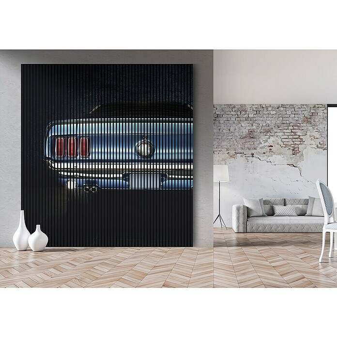 Akustikpaneel (L x B x H: 2 400 x 2 253 x 19 mm, Schwarz/Blau, Auto 02) | BAUHAUS