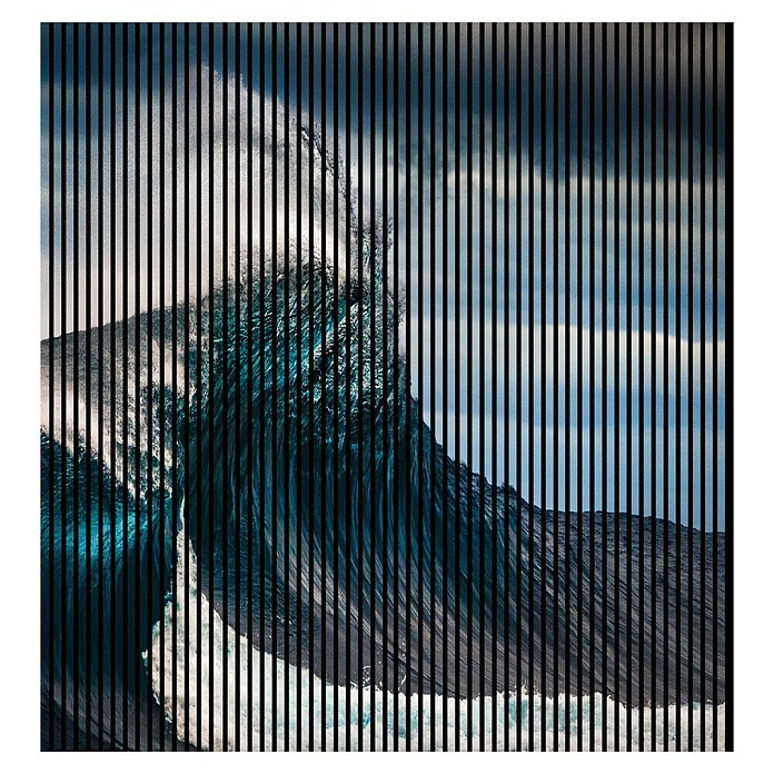 Akustikpaneel (L x B x H: 2 400 x 2 253 x 19 mm, Blau/Weiß, Wave 01) | BAUHAUS