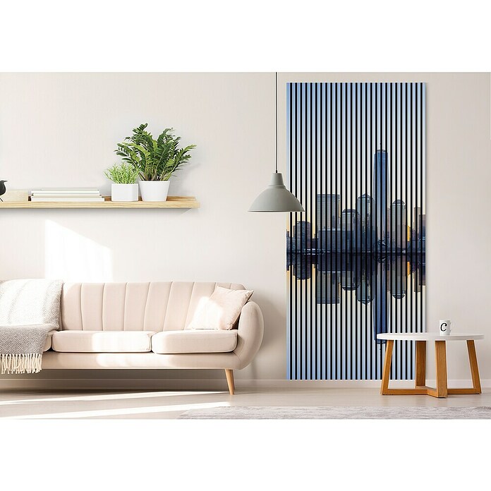 Akustikpaneel (L x B x H: 2 400 x 1 133 x 19 mm, Blau/Grau, New York 01) | BAUHAUS