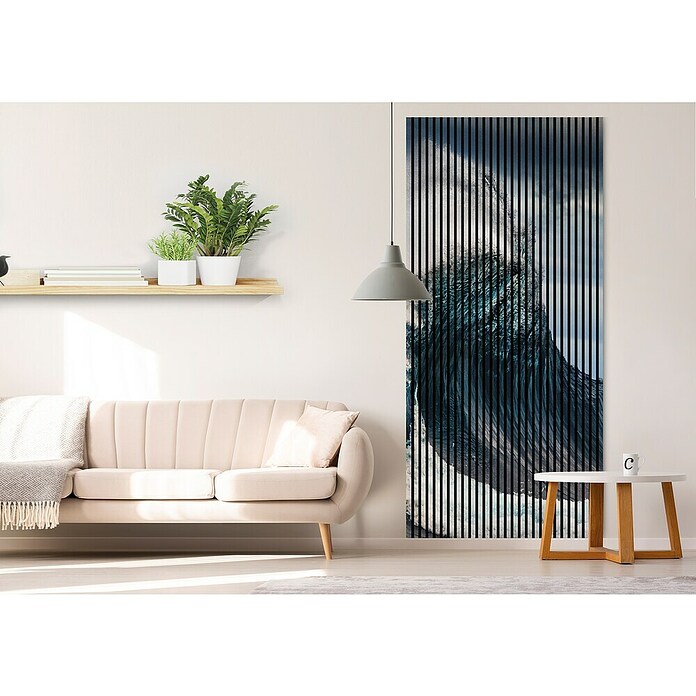 Akustikpaneel (L x B x H: 2 400 x 1 133 x 19 mm, Blau/Weiß, Wave 01) | BAUHAUS