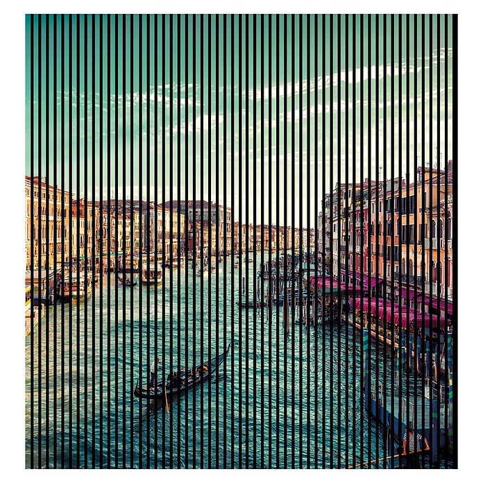 Akustikpaneel (L x B x H: 2 400 x 2 253 x 19 mm, Blau/Braun, Venedig 01) | BAUHAUS
