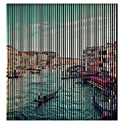 Akustikpaneel (L x B x H: 2 400 x 2 253 x 19 mm, Blau/Braun, Venedig 01) | BAUHAUS