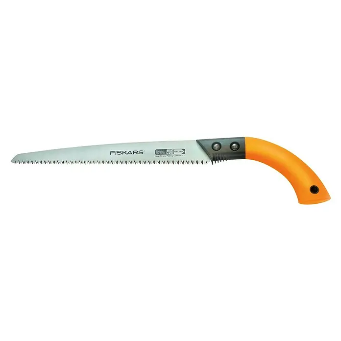 Fiskars Hand-Astsäge SW84 - Länge: 54,3 cm, Max. Aststärke: 12 mm, Orange/Schwarz - Fiskars Klappsäge mit gebogenem Griff und scharfer Klinge für effizientes Schneiden von Ästen und Zweigen.