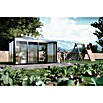 SunElements Gewächshaus SunGarden Select 4.1 (Außenmaß inkl. Dachüberstand (B x T): 443 x 128 cm, Material Seitenwand: Kunststoff, 10 mm, Anthrazit-Metallic) | BAUHAUS