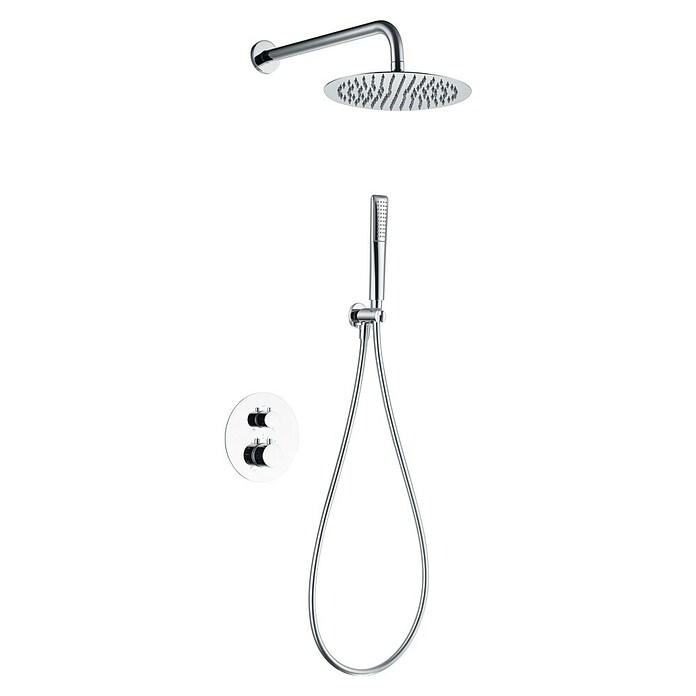 Imex Nápoles Sistema de ducha empotrado (Cartucho del termostato, Cromo) | BAUHAUS