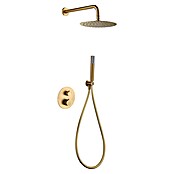 Imex Génova Sistema de ducha empotrado (Cartucho del termostato, Oro) | BAUHAUS