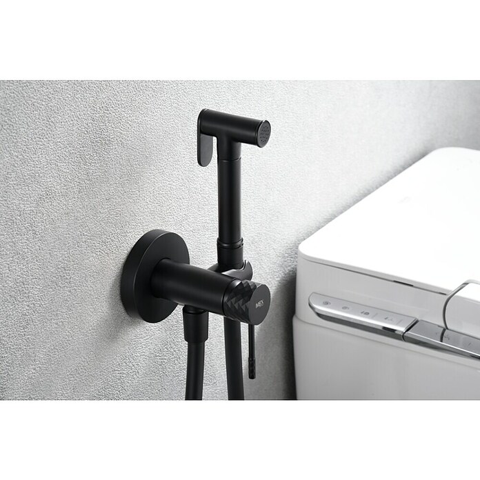 Imex Génova Ducha higiénica inodoro (Negro mate) | BAUHAUS
