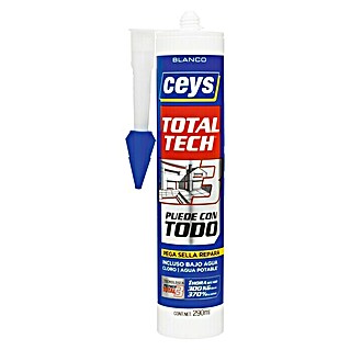 Ceys Adhesivo y sellador Total-Tech (Blanco, 290 ml)