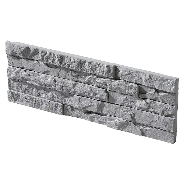 Stegu Verblendstein Hampton - 13 x 38,5 cm, Hellgrau, Steinoptik - Dekoratives Wandpaneel mit Steinmuster. Das Paneel verleiht jedem Raum eine natürliche und elegante Note.